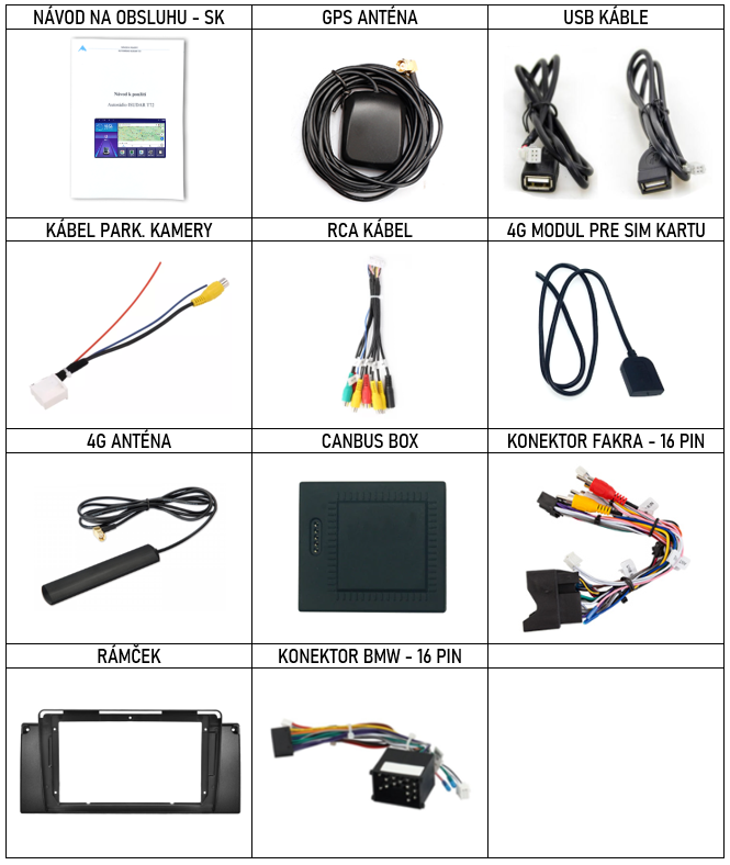 SK Prislusenstvo pre autorádio Isudar T68 n pre BMW E39 X5 E53 s CarPlay AndroidAuto - evtech.sk